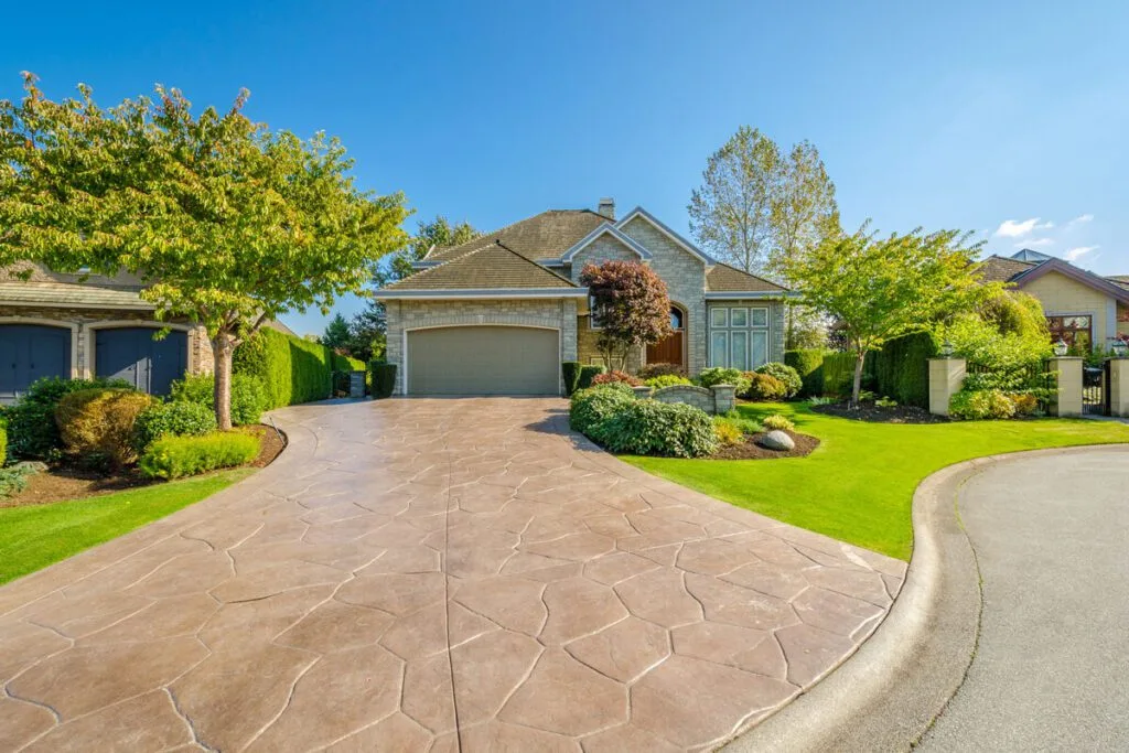 stamped concrete orange