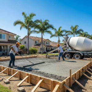 concrete slab orange ca