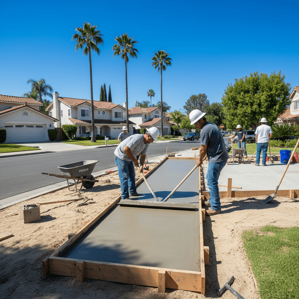 concrete walkway orange ca