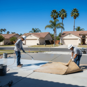 pouring concrete orange ca